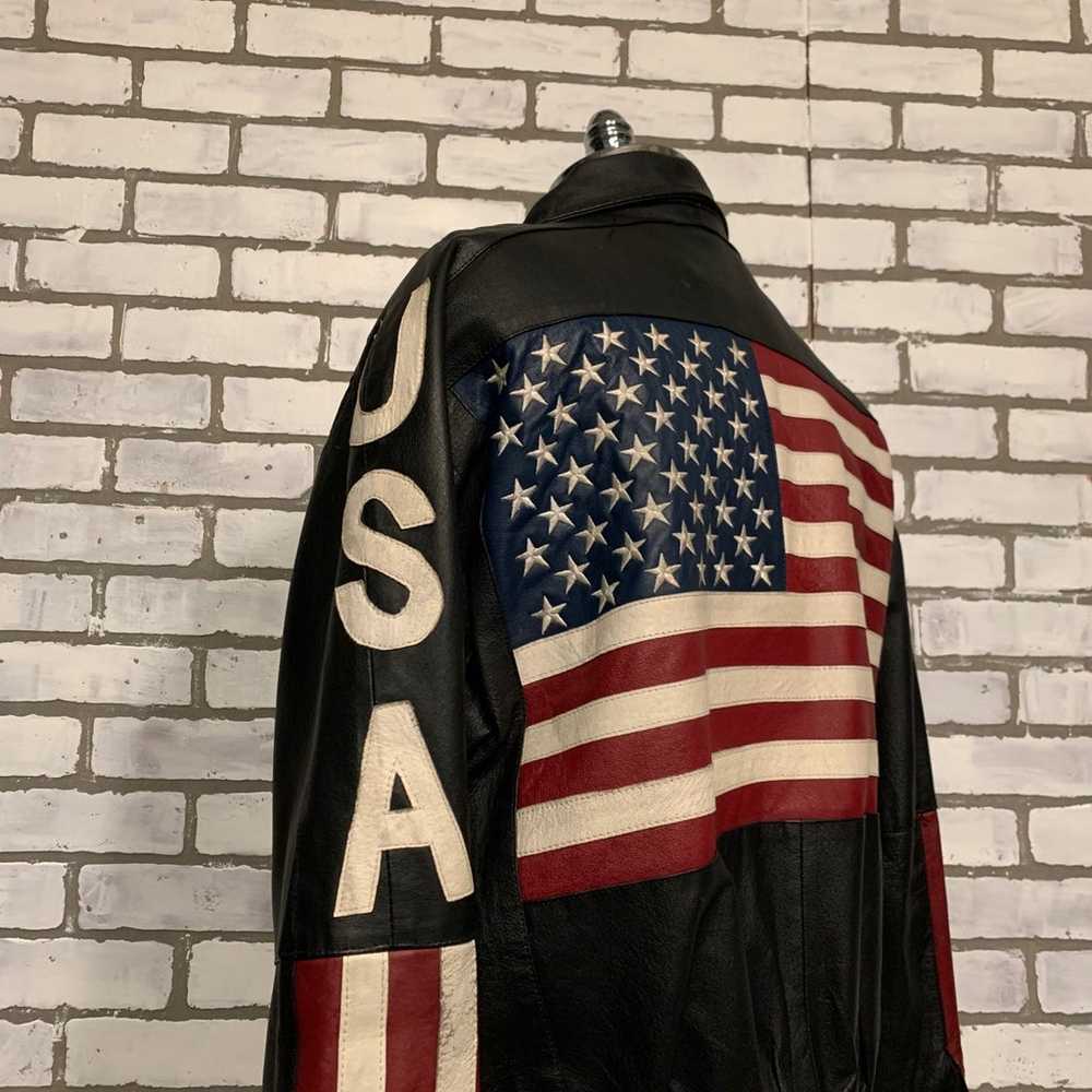90 USA leather jacket - image 1