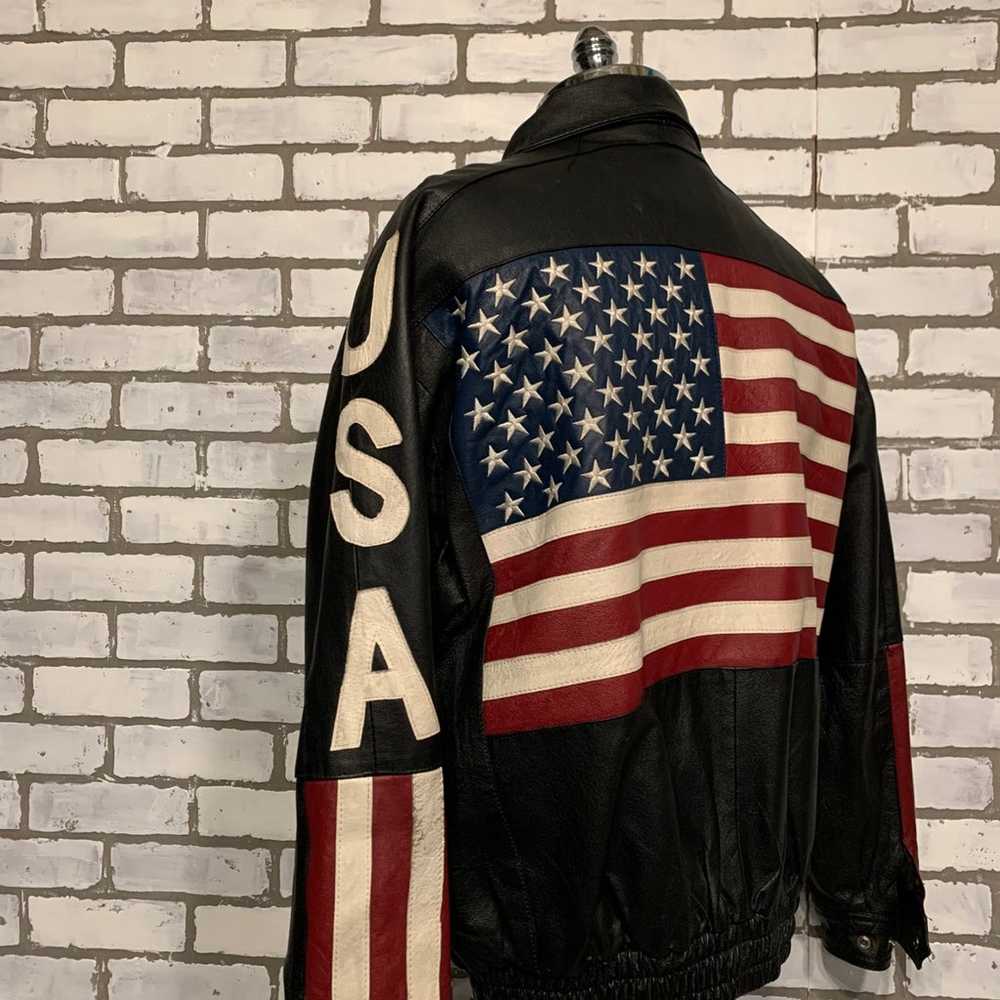 90 USA leather jacket - image 4