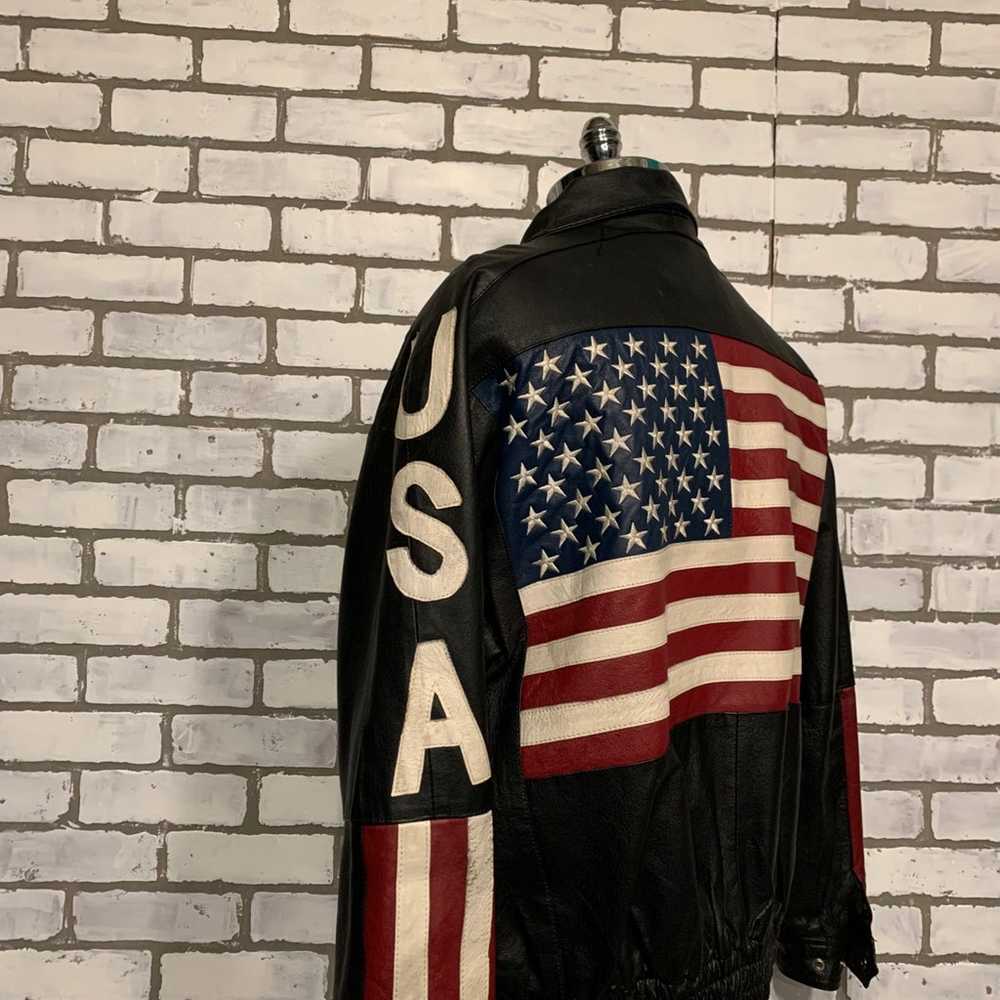 90 USA leather jacket - image 5