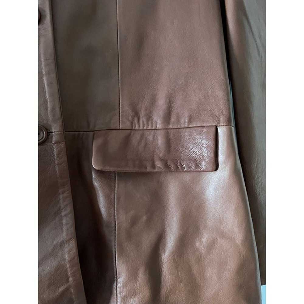 Vintage Vera Pelle Firenze Button Down Leather Ja… - image 2