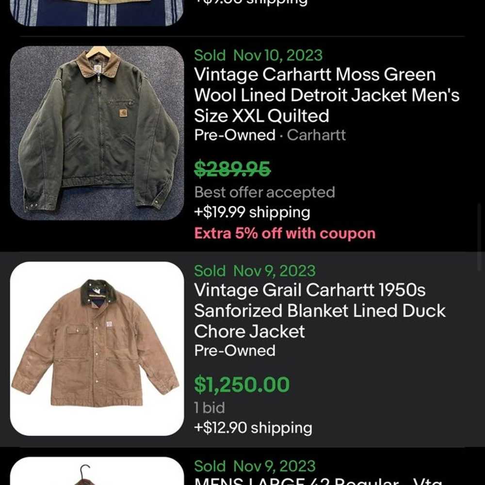 vintage Carhartt wool lined duck jacket/barn coat… - image 12