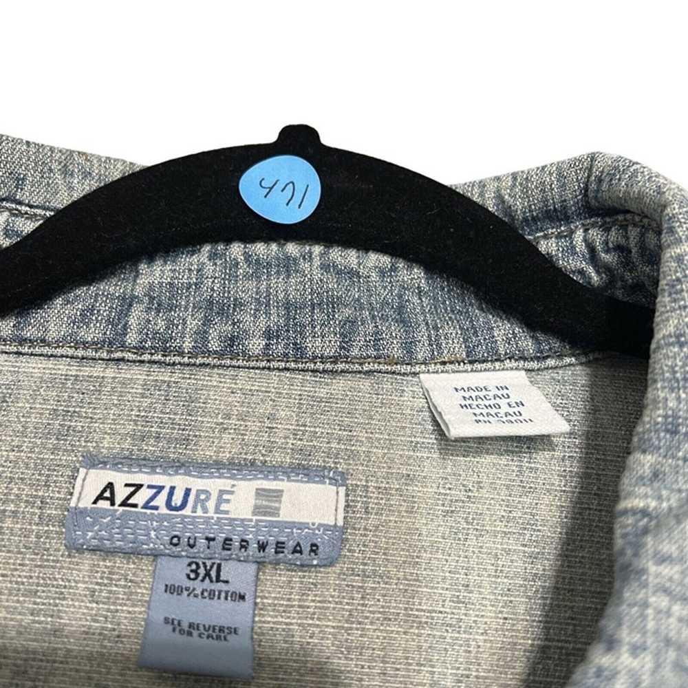 Y2K AZZURE Outerwear Vintage Jean Jacket Men Size… - image 3