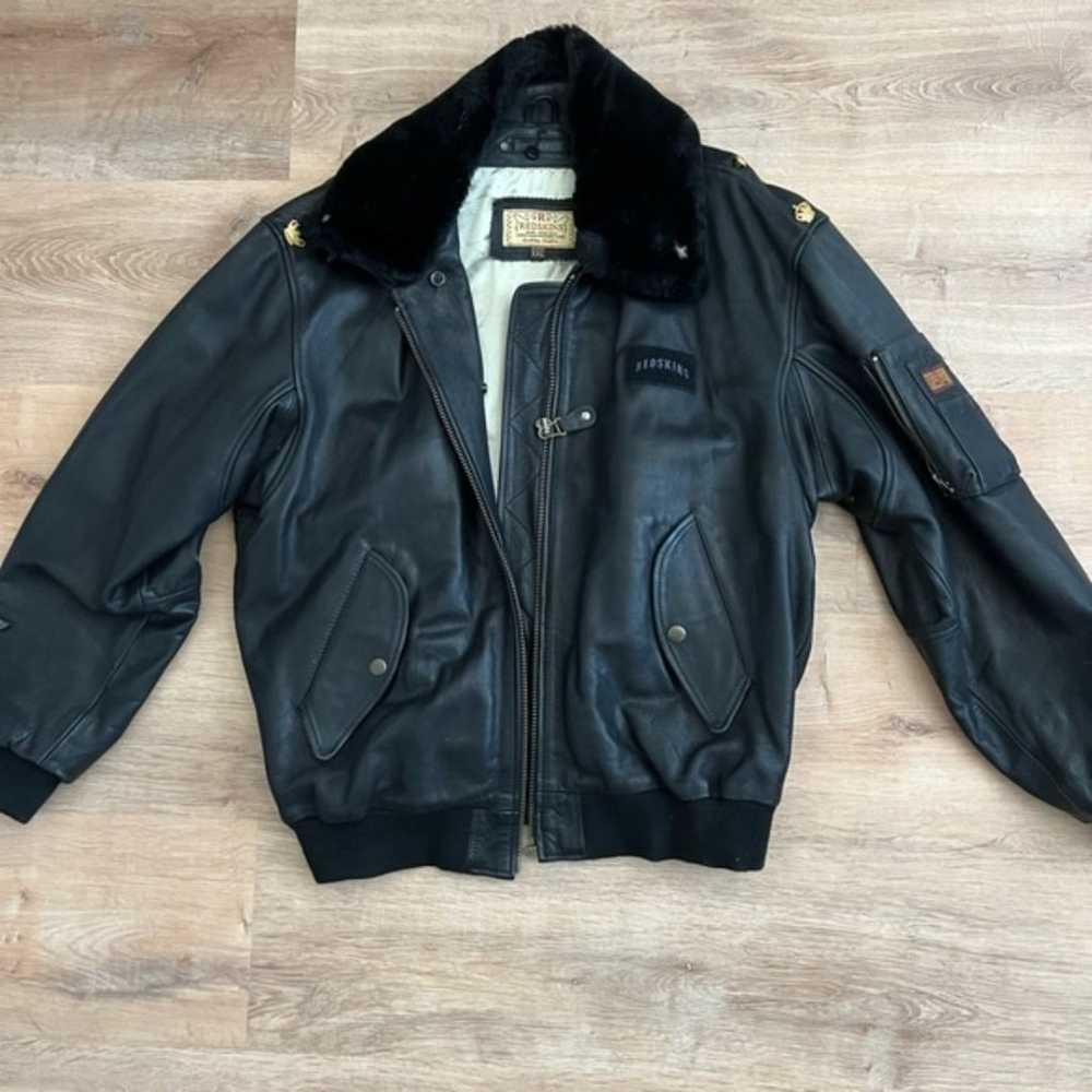 Vintage Bomber Leather Jacket - image 1