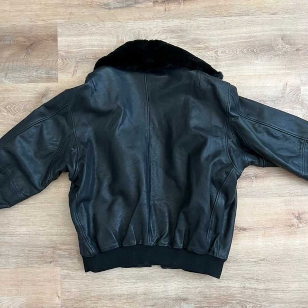 Vintage Bomber Leather Jacket - image 3