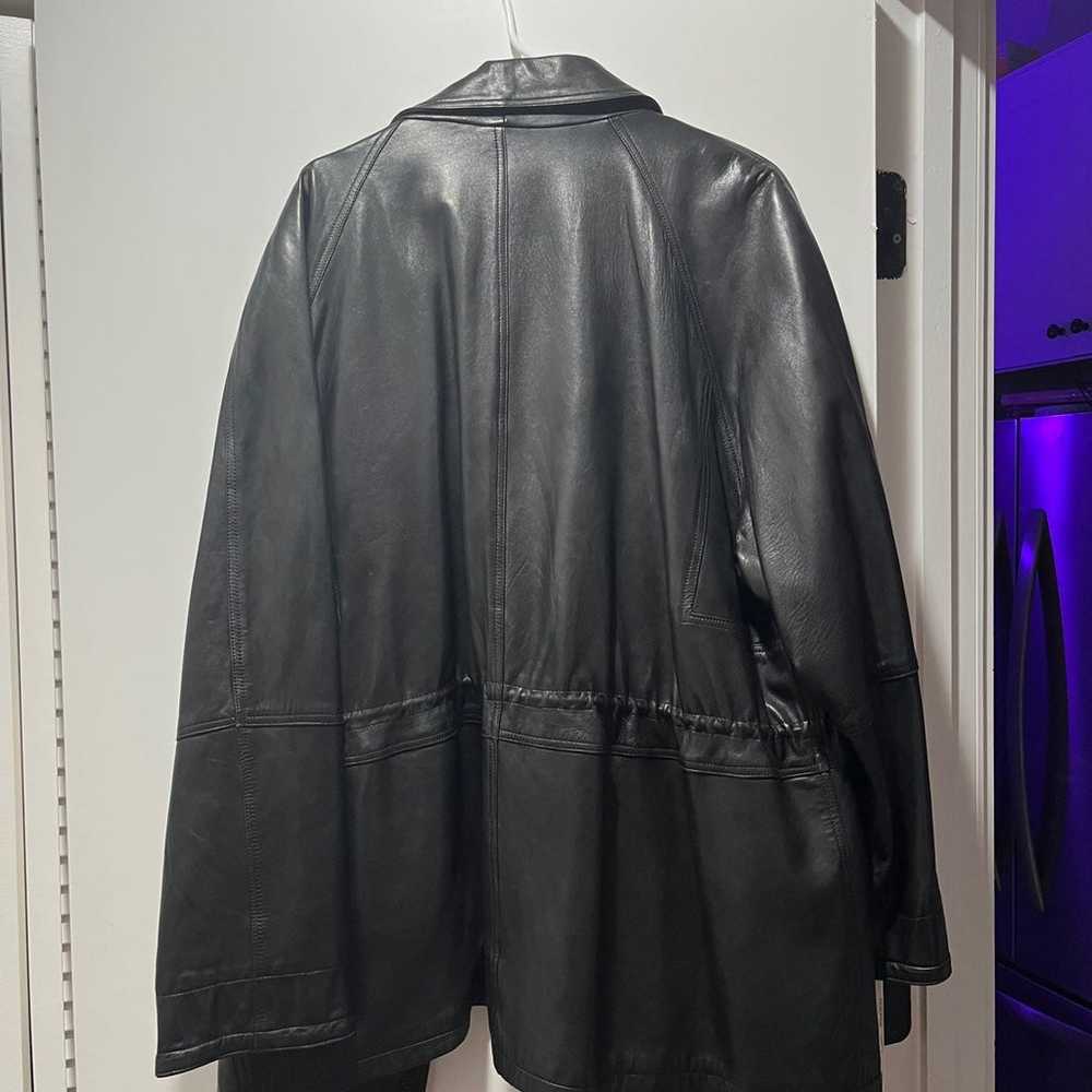 Oversized Vintage Italian Leather Jacket - image 2