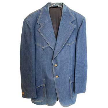 Farah Vintage Denim Western Denim Jean Jacket Coa… - image 1