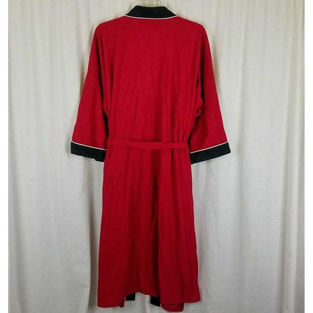 Harcourt Red & Black Velour Wrap Bath Robe Mens O… - image 5
