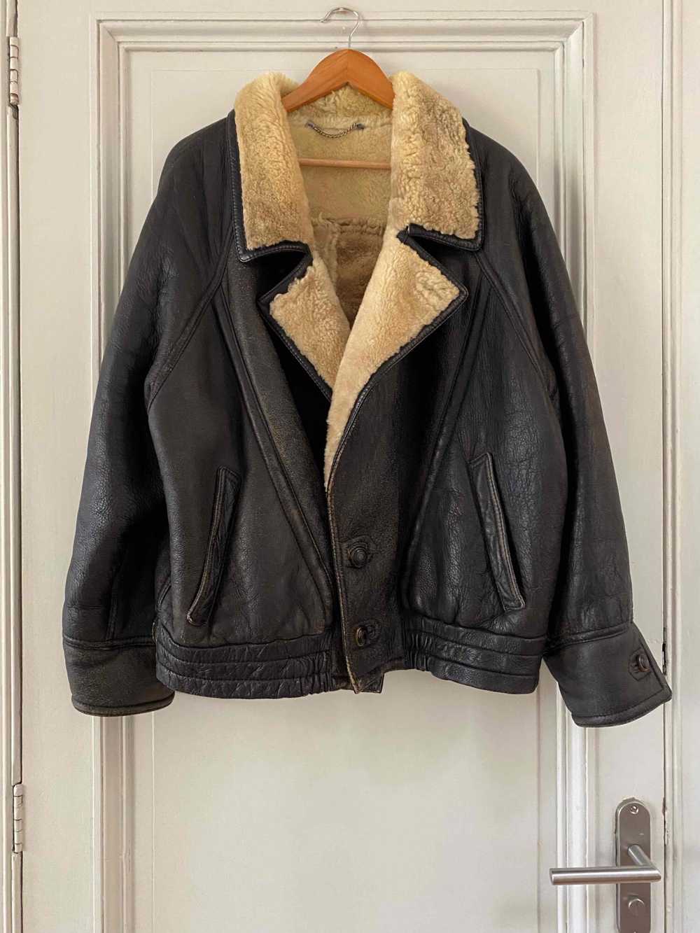 Shearling bomber - Shearling bomber jacket in she… - image 6