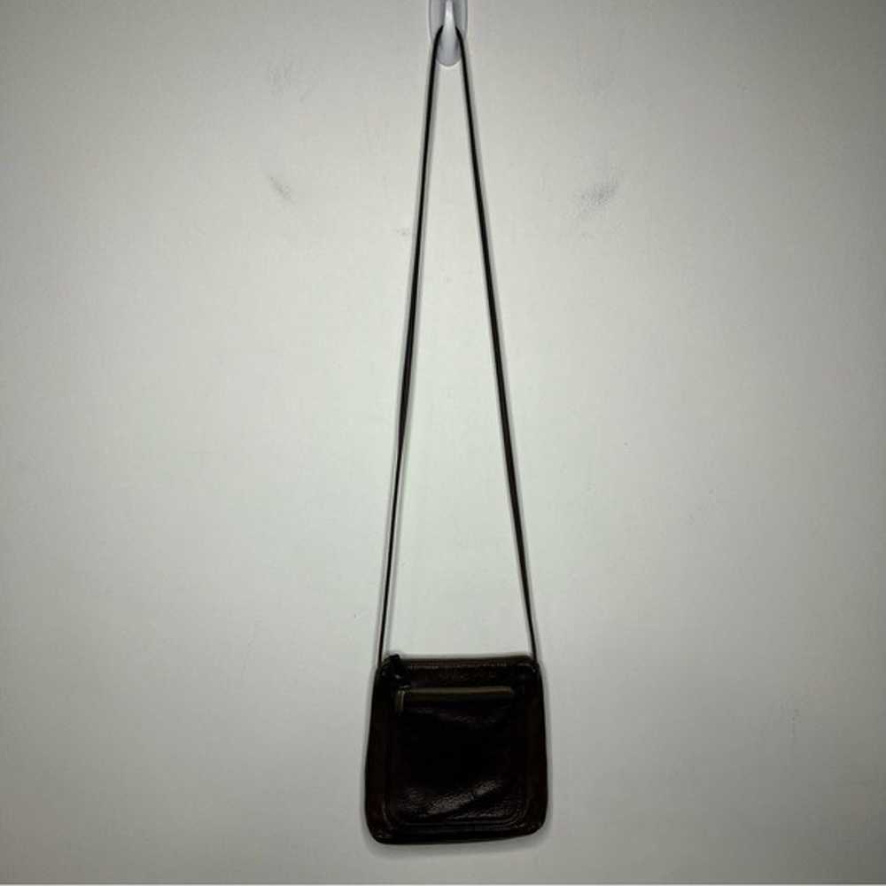 Vintage Fossil mini leather crossbody bag brown - image 2