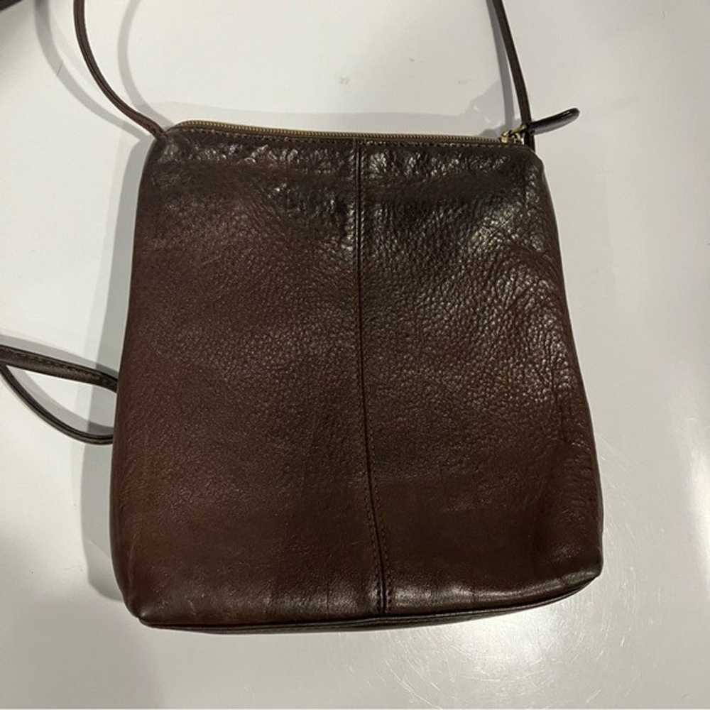 Vintage Fossil mini leather crossbody bag brown - image 6