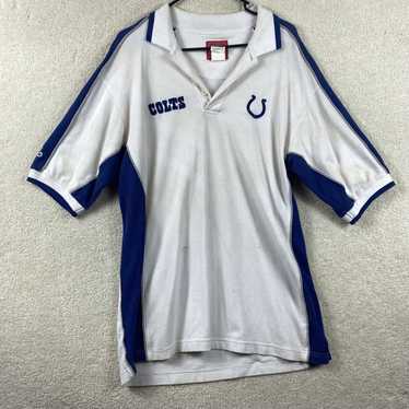 NFL Indianapolis Colts Polo Shirt Medium White Ad… - image 1