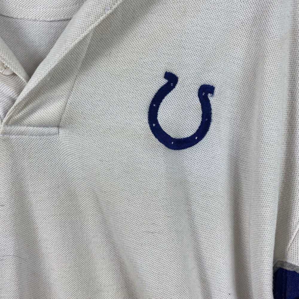 NFL Indianapolis Colts Polo Shirt Medium White Ad… - image 2