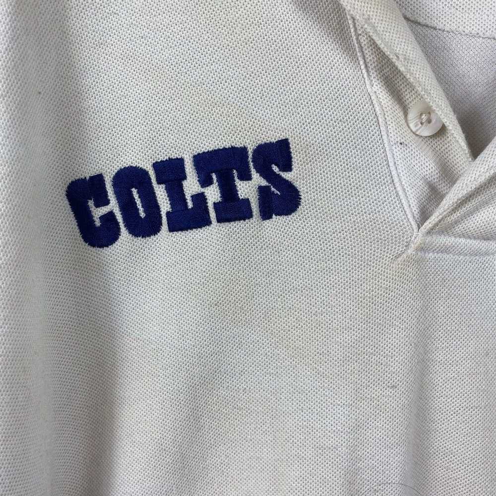 NFL Indianapolis Colts Polo Shirt Medium White Ad… - image 3