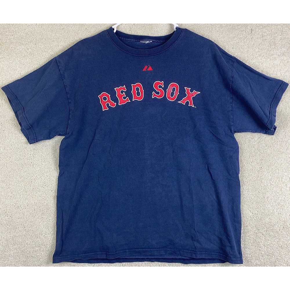 Majestic Boston Red Sox MLB T Shirt Medium Blue A… - image 1