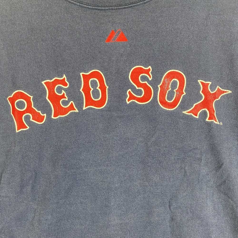 Majestic Boston Red Sox MLB T Shirt Medium Blue A… - image 2