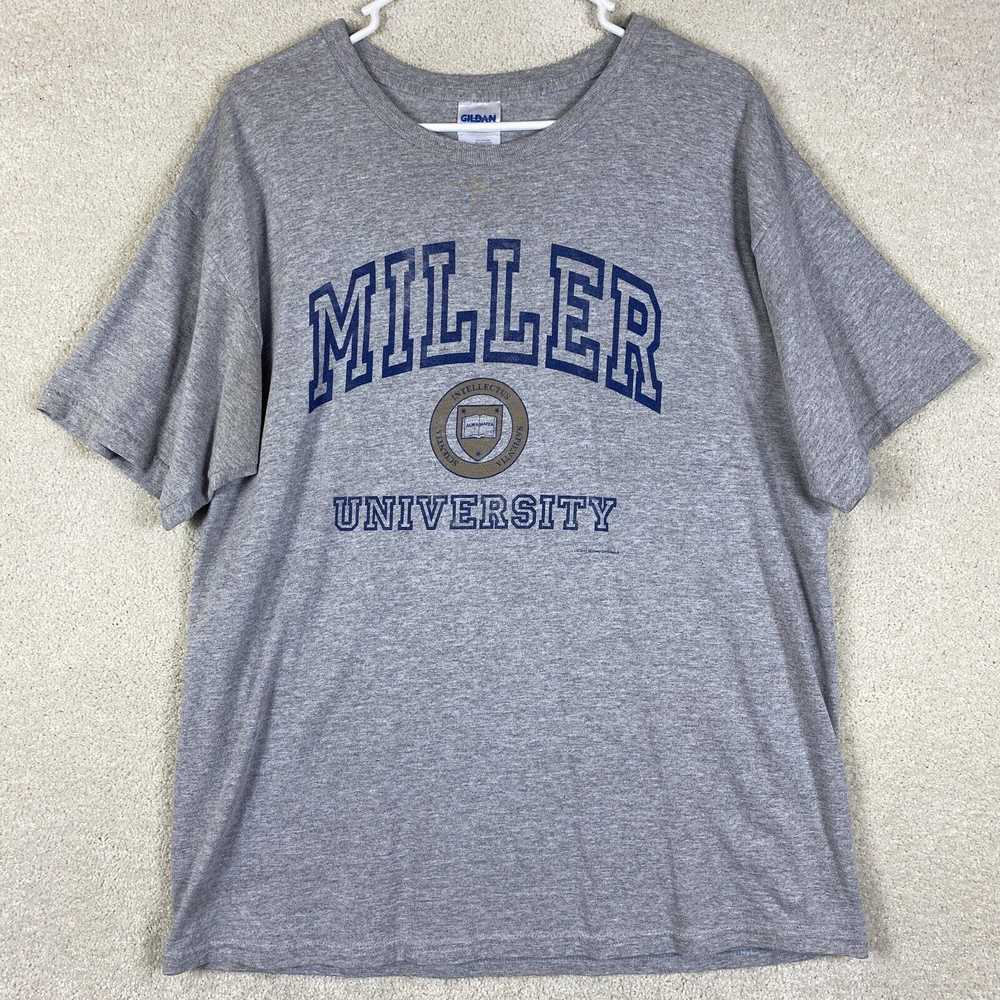 Gildan Miller University Gray Shirt NCAA Adult Si… - image 1