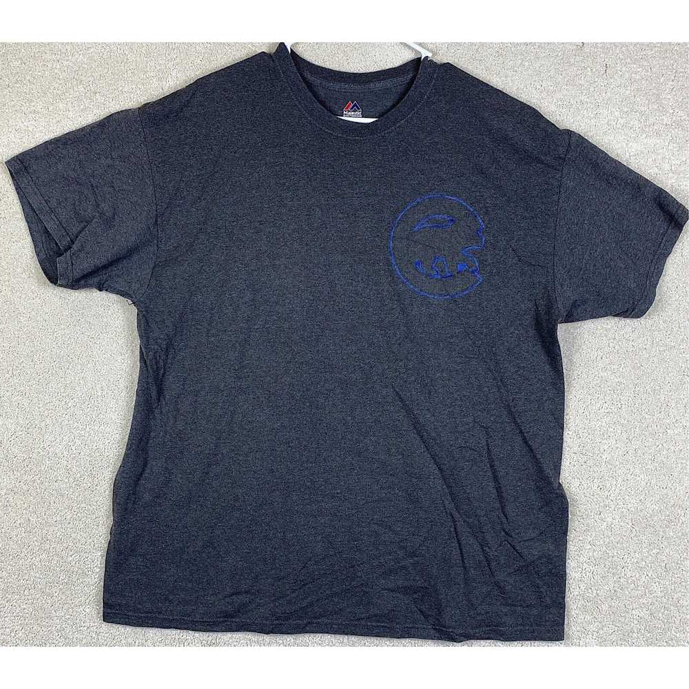 Majestic Chicago Cubs T Shirt XL MLB Gray Adult S… - image 1