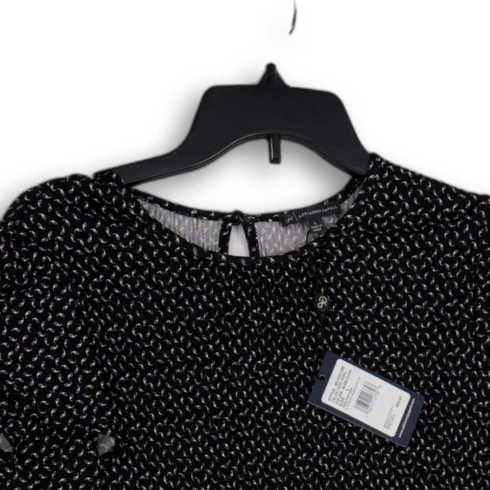 Adrianna Papell NWT Womens Black White Dotted Key… - image 3