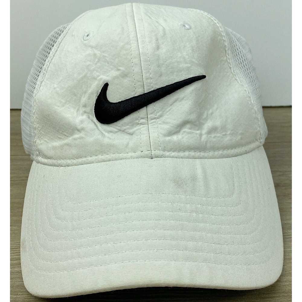 Nike White Nike Adult Size Black Adjustable Hat C… - image 1