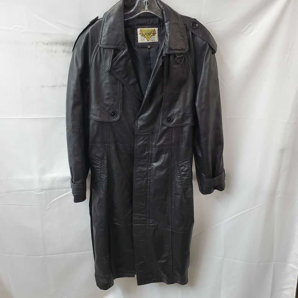 Black Leather Phase 2 Trench Coat Size S - image 1