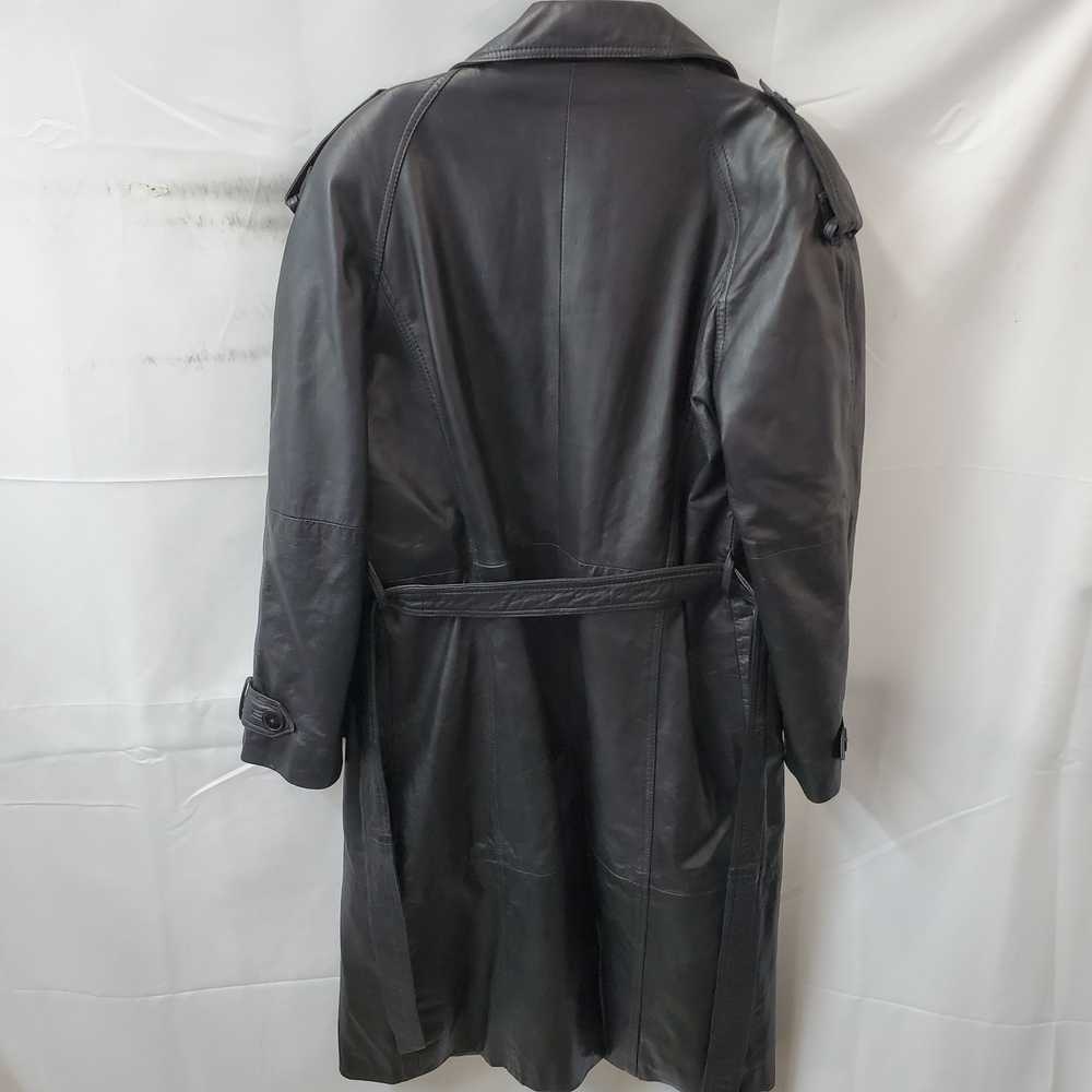 Black Leather Phase 2 Trench Coat Size S - image 6
