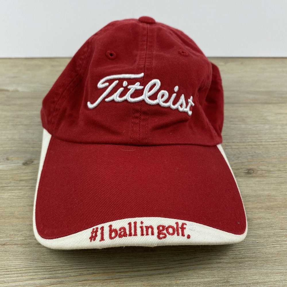 Titleist Red Titleist Hat Adjustable Golf Hat Cap - image 1