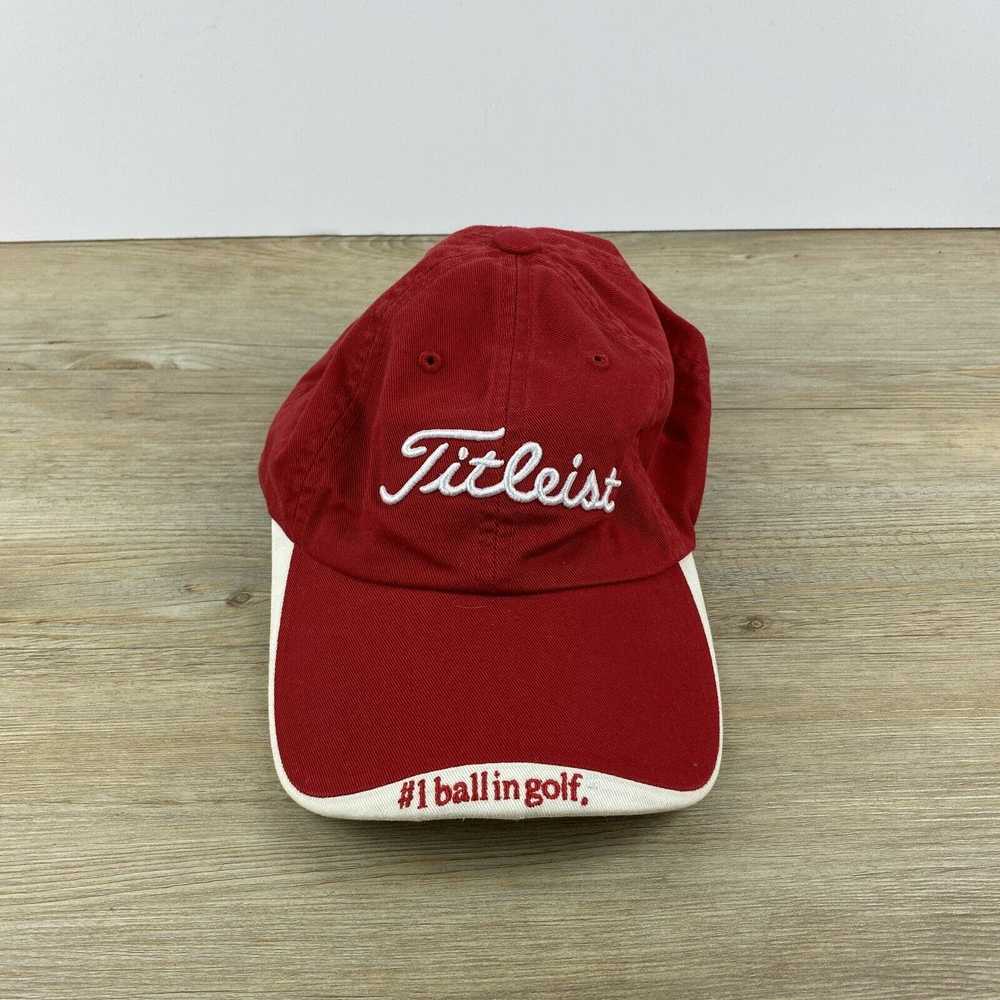 Titleist Red Titleist Hat Adjustable Golf Hat Cap - image 2