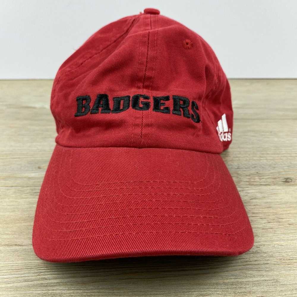 Adidas Wisconsin Badgers Hat NCAA Red Adidas Adju… - image 1