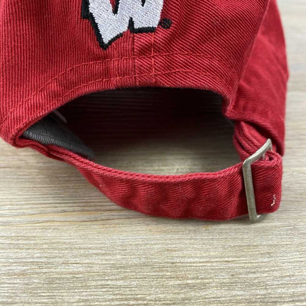 Adidas Wisconsin Badgers Hat NCAA Red Adidas Adju… - image 5