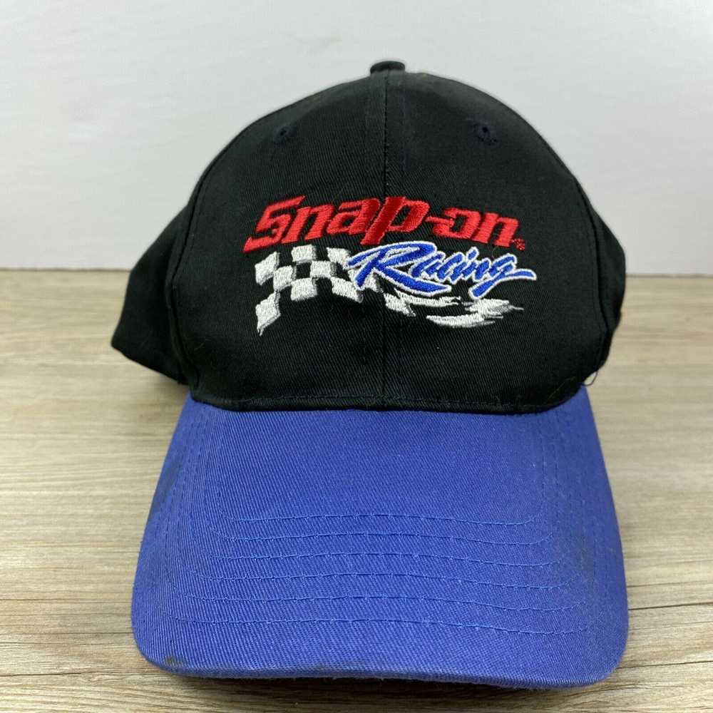 Other Snap On Racing Hat Black Blue Strap Back Ha… - image 1