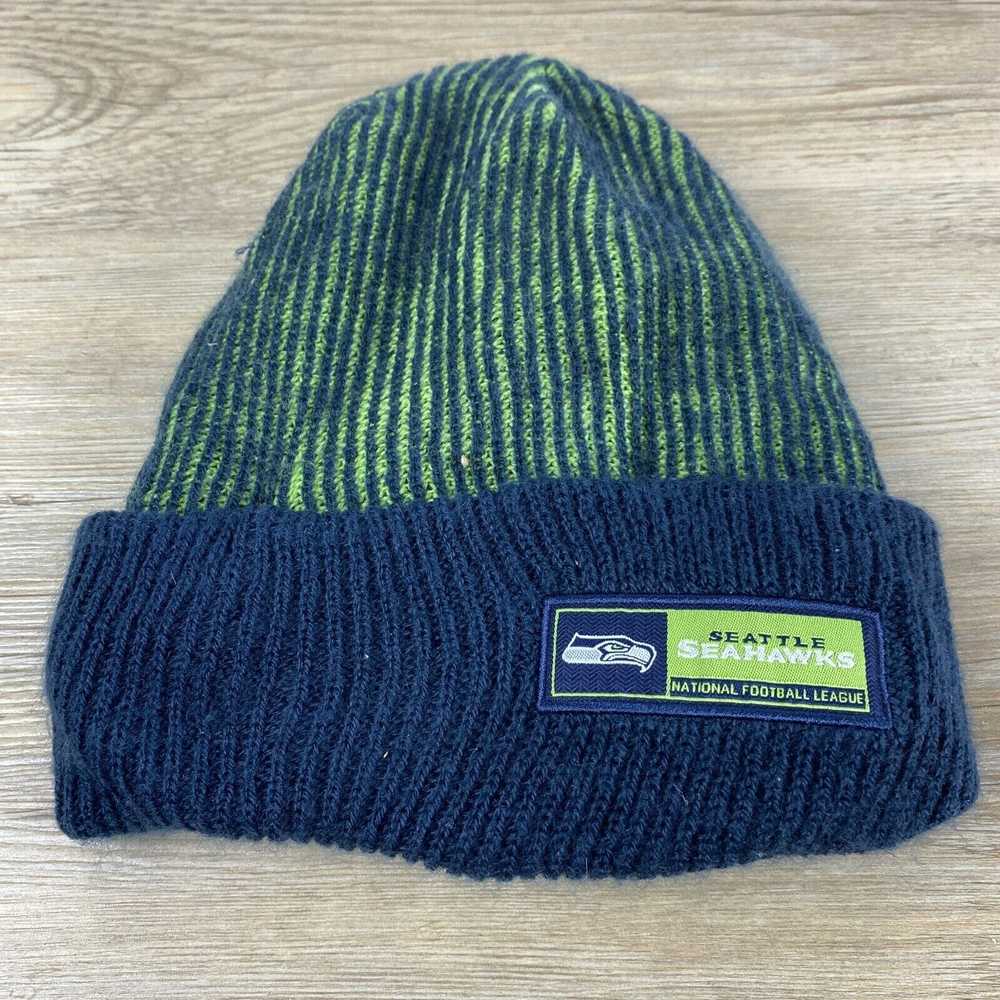 New Era Seattle Seahawks Hat New Era Green Winter… - image 1