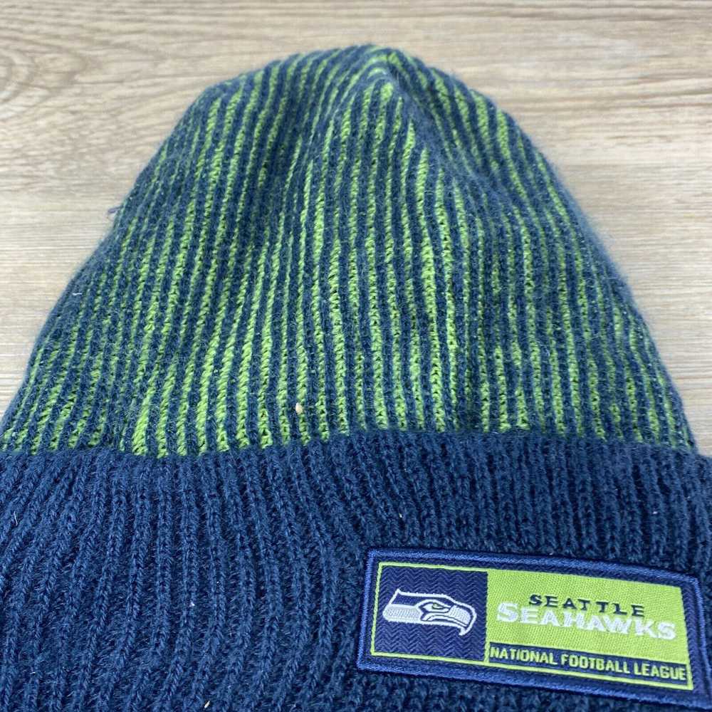 New Era Seattle Seahawks Hat New Era Green Winter… - image 3