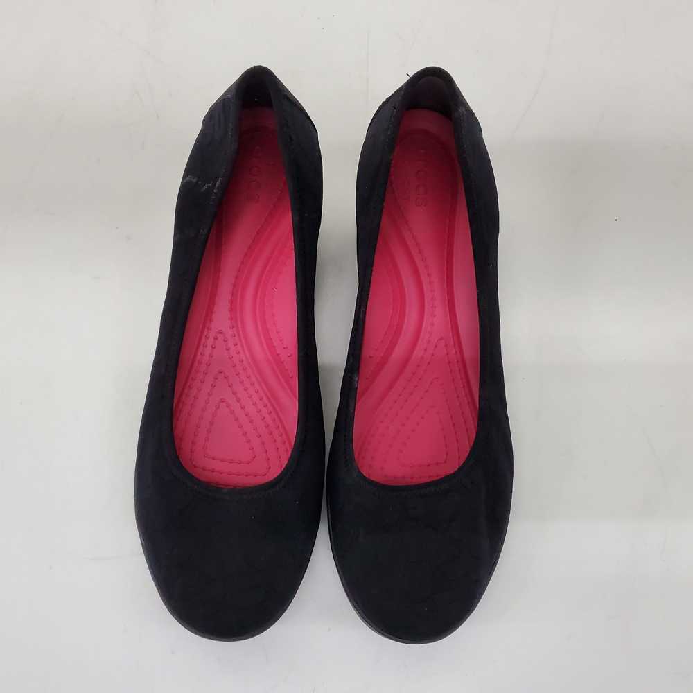 Crocs Black Slip-On Women's Heeled Shoes - image 7