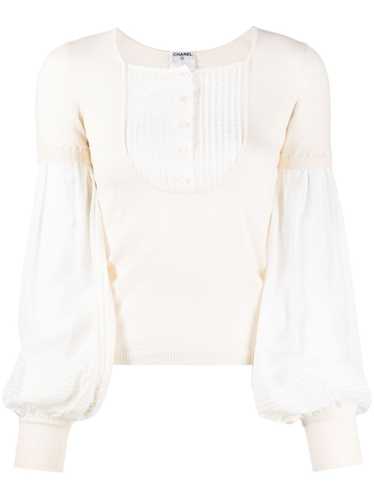 CHANEL Pre-Owned 2003 layered knit top - Neutrals - image 1