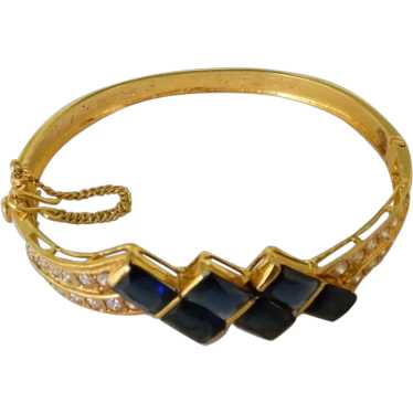 14k Bracelet with Blue Sapphires and White Sapphir