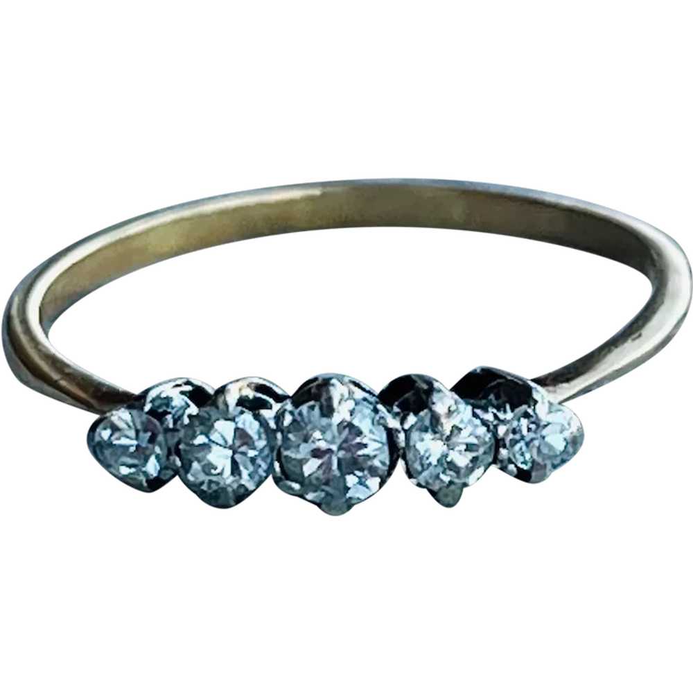 5 Stone Edwardian diamond Ring - image 1