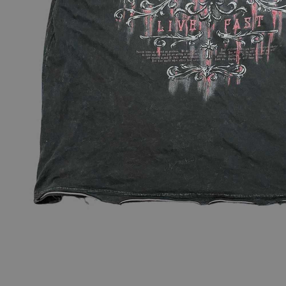 2000s Grungy affliction graphic tee shirt - image 2