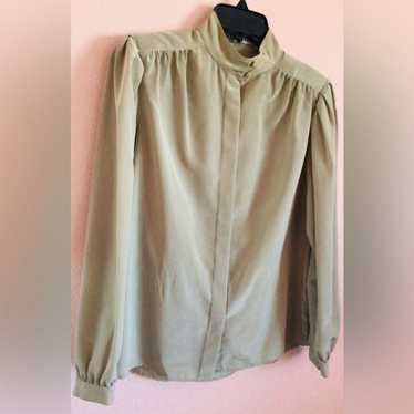 Vintage loubella hidden button blouse size 10