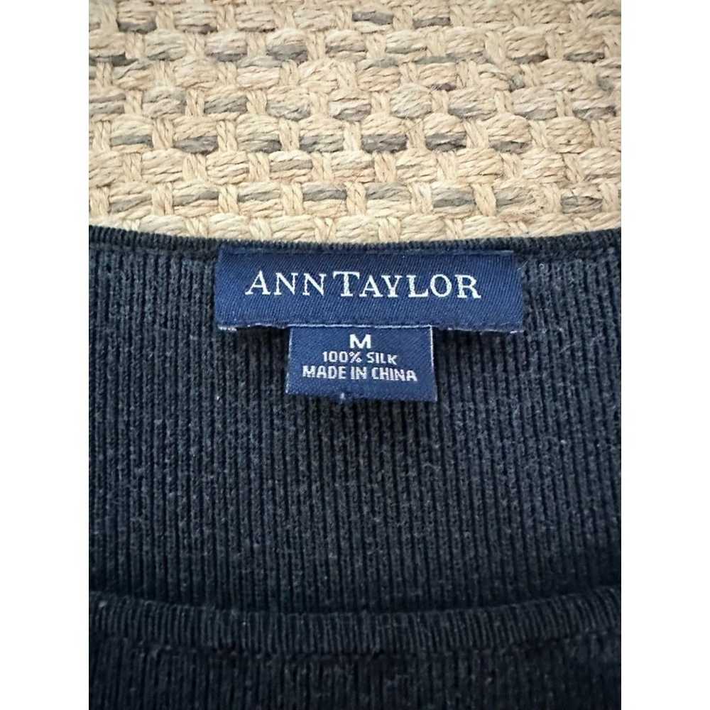 Ann Taylor Women's Size M Silk Short Sleeve Sweat… - image 3