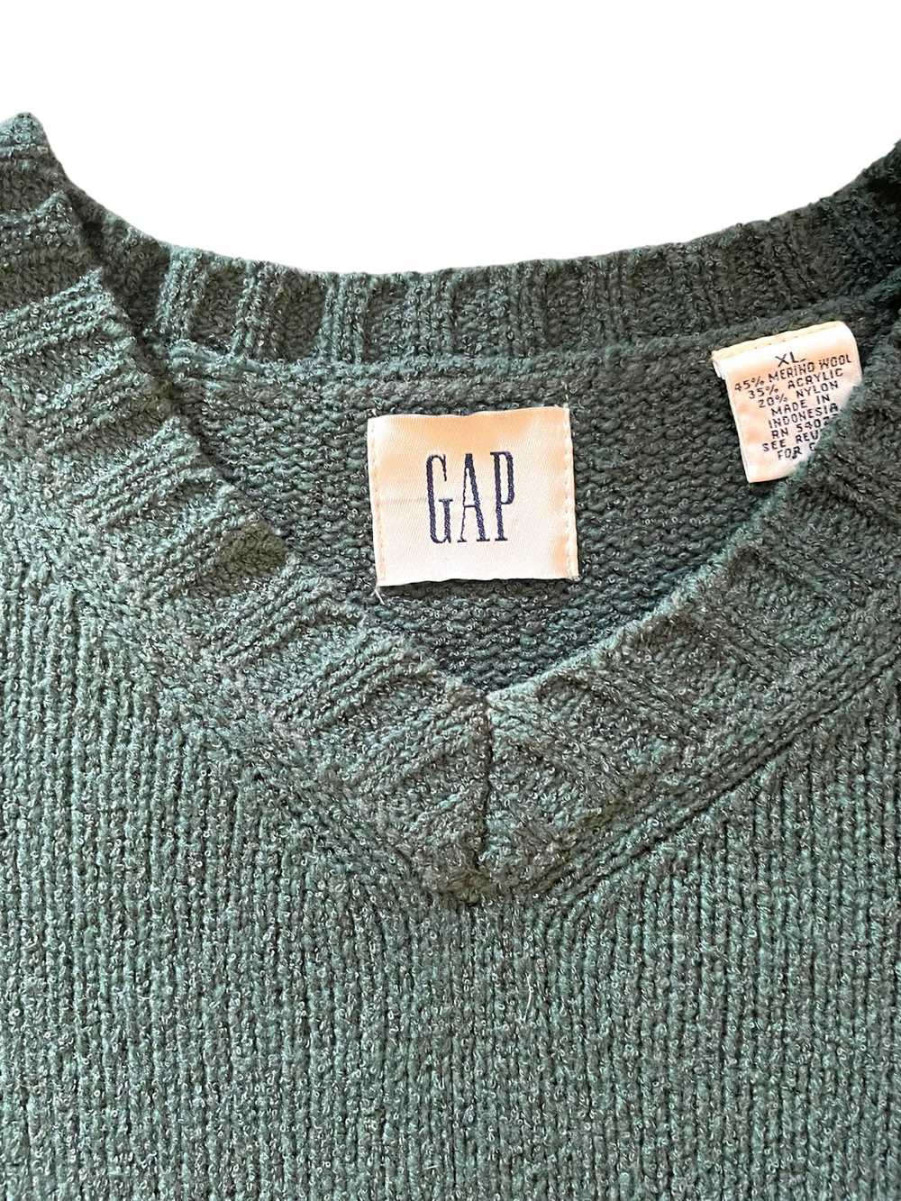 Cashmere & Wool × Gap × Vintage Vintage GAP V Nec… - image 2