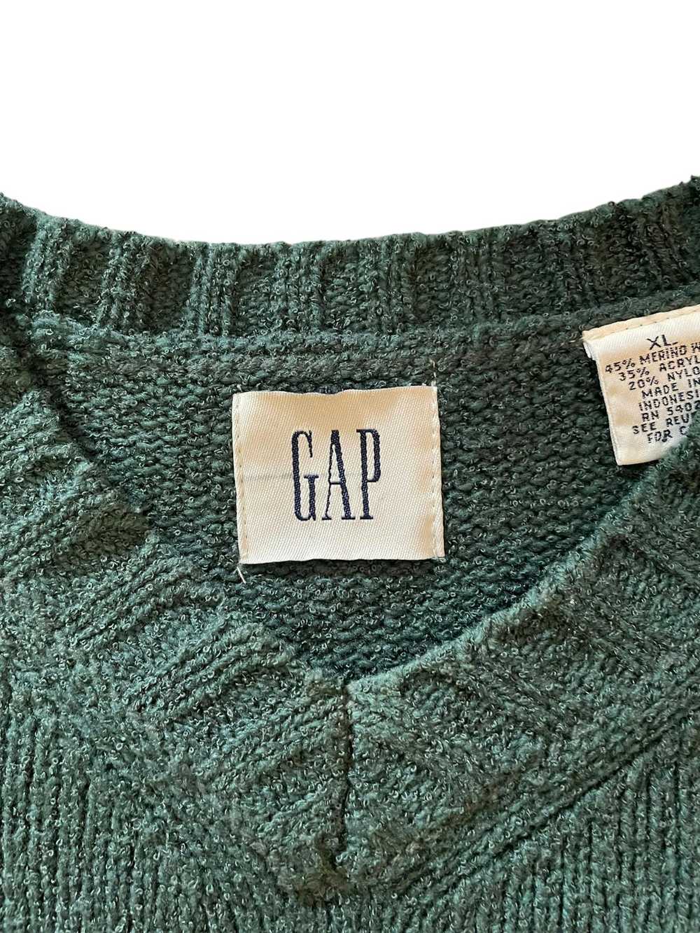 Cashmere & Wool × Gap × Vintage Vintage GAP V Nec… - image 4