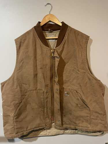 Carhartt Vintage Distressed Brown Carhartt Vest - image 1
