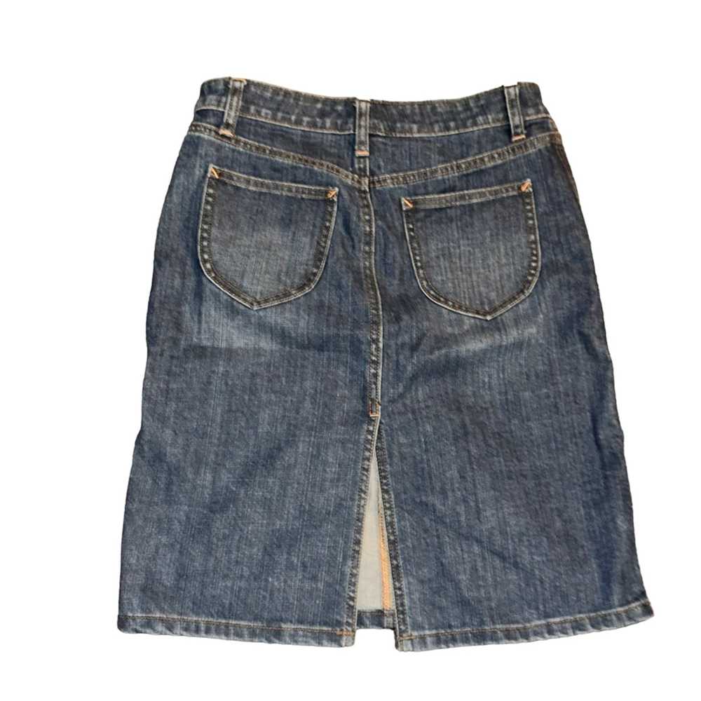 Gap Vintage Y2K Gap denim back slit skirt - image 2