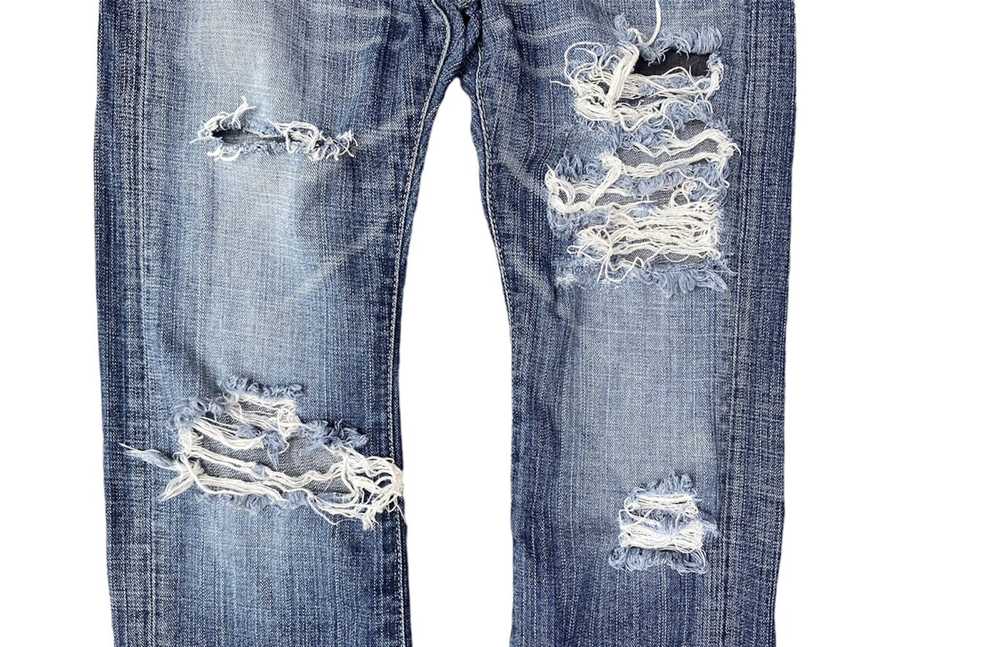 Vanquish Vanquish Gold Distressed Studded Jeans - image 5