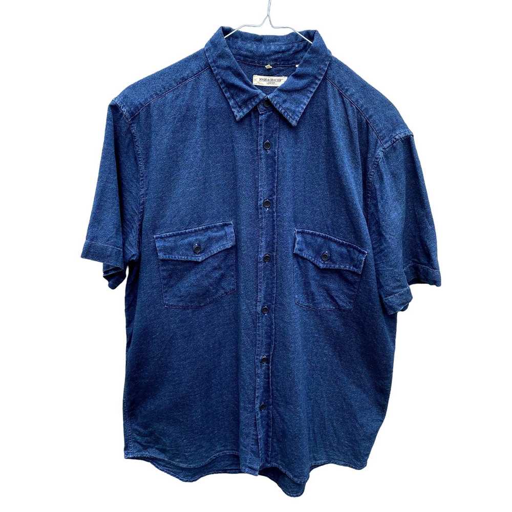 Levi's Levis Indigo Chambray Short Sleeve Shirt M… - image 1