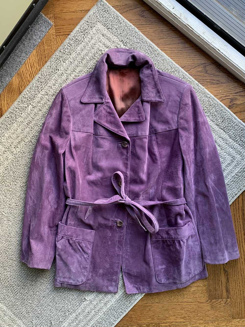 Leather Jacket × Other × Vintage Vintage Purple S… - image 10