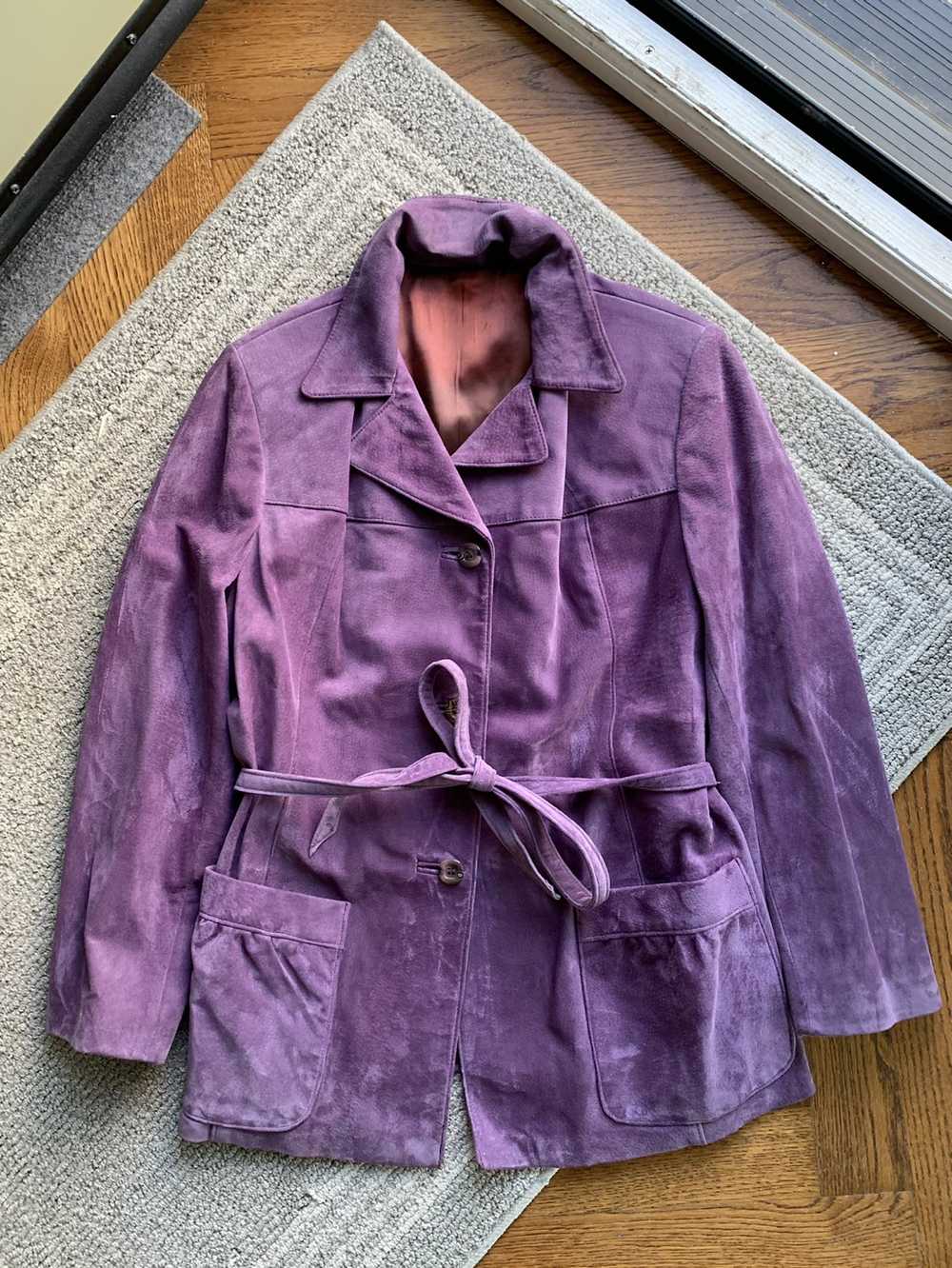 Leather Jacket × Other × Vintage Vintage Purple S… - image 11