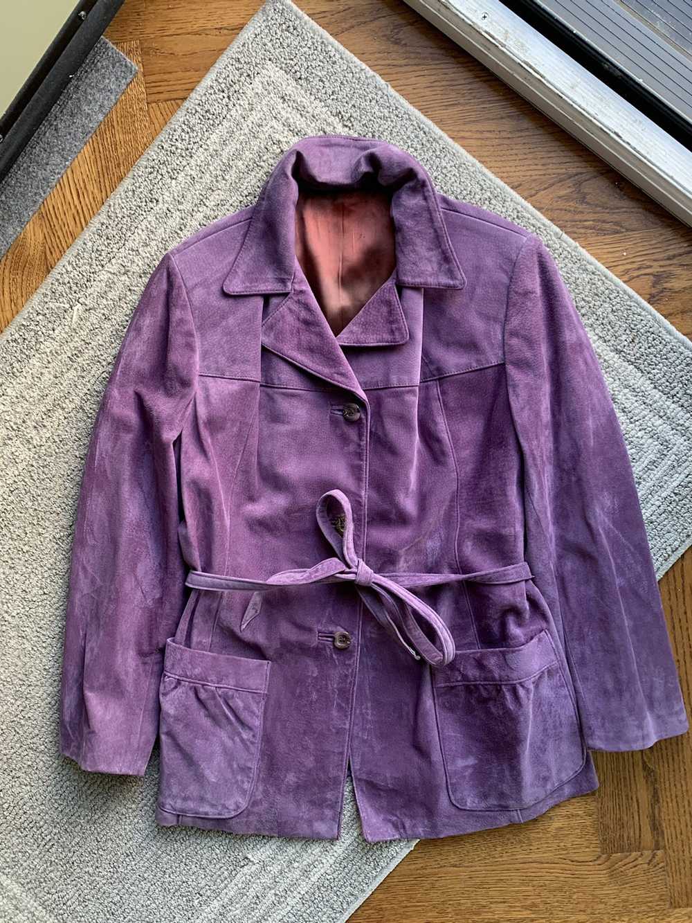 Leather Jacket × Other × Vintage Vintage Purple S… - image 12