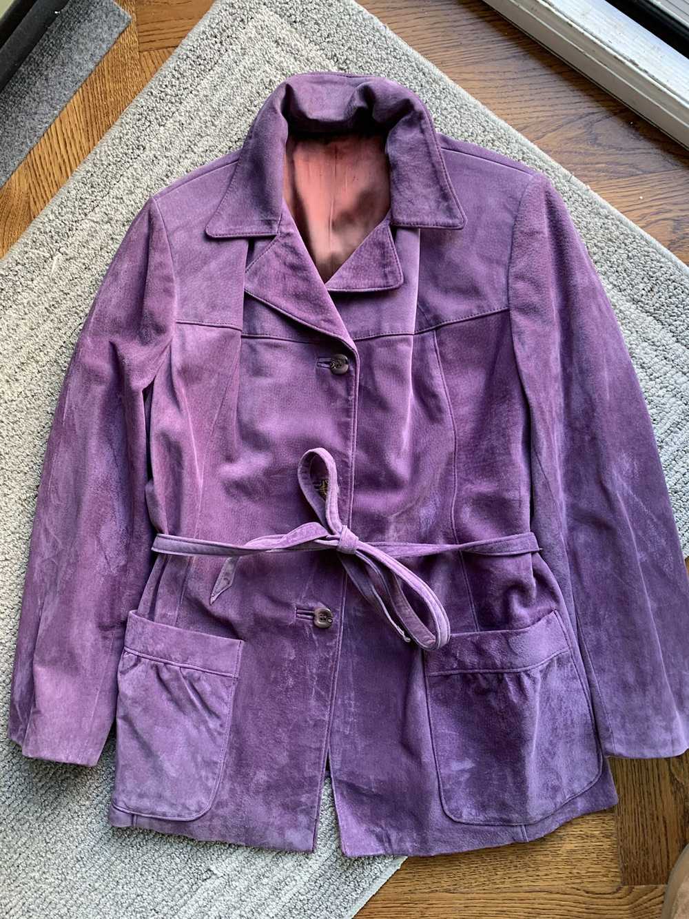 Leather Jacket × Other × Vintage Vintage Purple S… - image 1