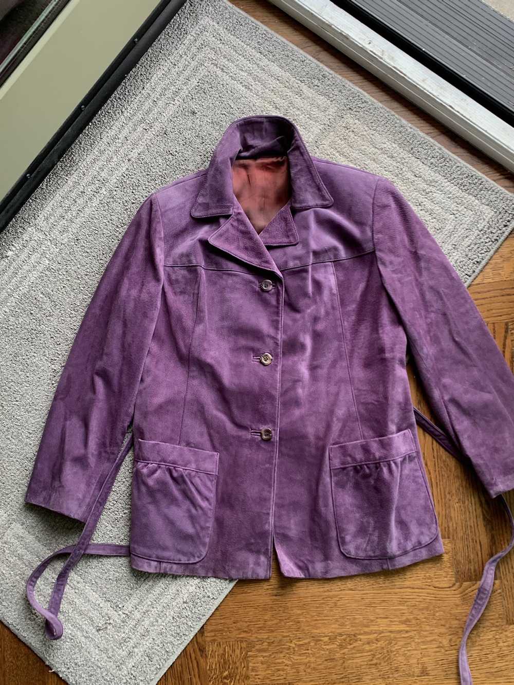 Leather Jacket × Other × Vintage Vintage Purple S… - image 2